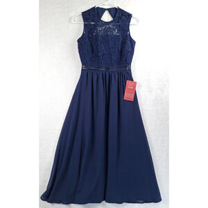 TRUTH AND FABLE Navy Blue Party / Cocktail Dress Sleeveless
